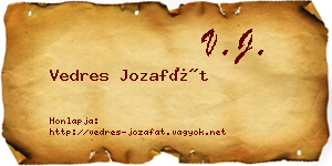 Vedres Jozafát névjegykártya